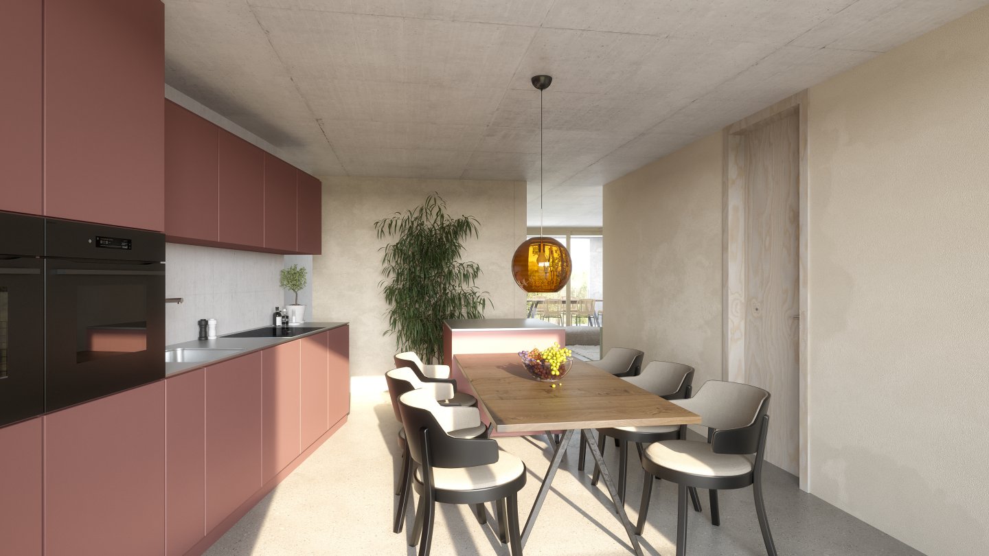 569 NWA Neuweilerstrasse Allschwil Whg A Wohnen Essen 2 mobile Kue rosso jaipur 260626 1a