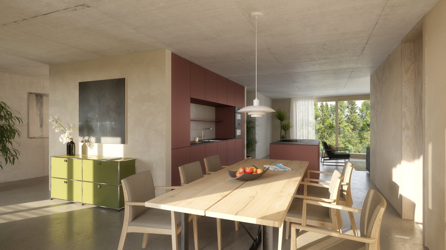 569 NWA Neuweilerstrasse Allschwil Whg B Wohnen Essen 2 rosso jaipur 260625 1a