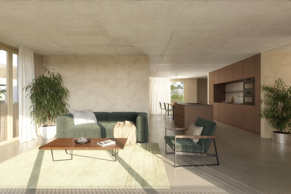 Wohnzimmer und Kueche